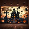 Party Backdrop Haunted House Halloween Banner Scary Decor Pumpkin Decoration Haunted House Banner For Halloween Party Party