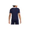 Nike France National Team Euro Cup Football Training Series Color Block Printed Round Neck Short Sleeve Football Shirt Men Tops Navy-Blue FJ2921-498