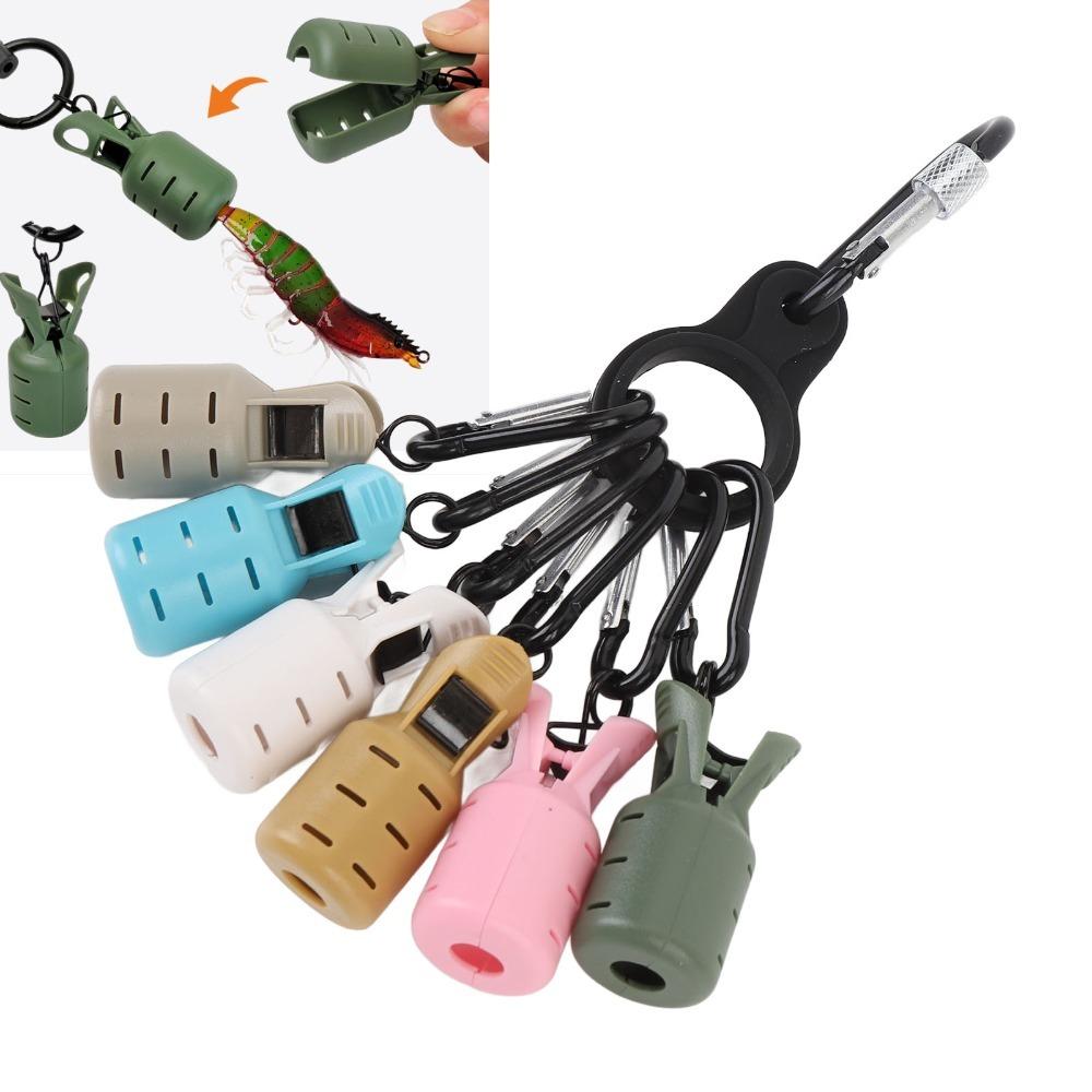 6PCS Easy Clip Squid Jig Hook Protector with Carabiner Squid Jig Bait Protector  Sea Fishing