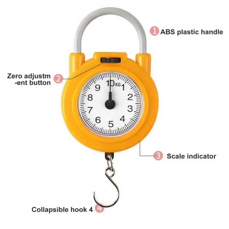 Handheld Hanging Scale High Precision Portable Hanging Digital Scale for Travel Fishing Outdoor Work 10kg Capacity Mechanical