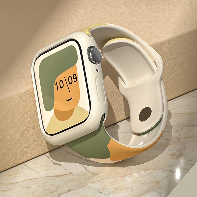 

Ремешок для Apple Watch Series 7 6, силиконовый ремешок для IWatch 7 Band SE для IWatch 6 5, жидкий силикон для Apple Watch, спортивный ремешок Morandi