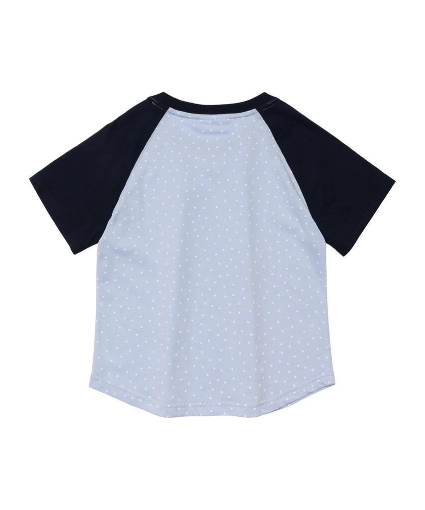 AMES-WORLDWIDE Twinkle Raglan Crop Tee Blue