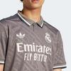 Adidas Originals REAL MADRID Series Men's Charcoal-colored Lettered Casual Short-sleeved Football Jersey