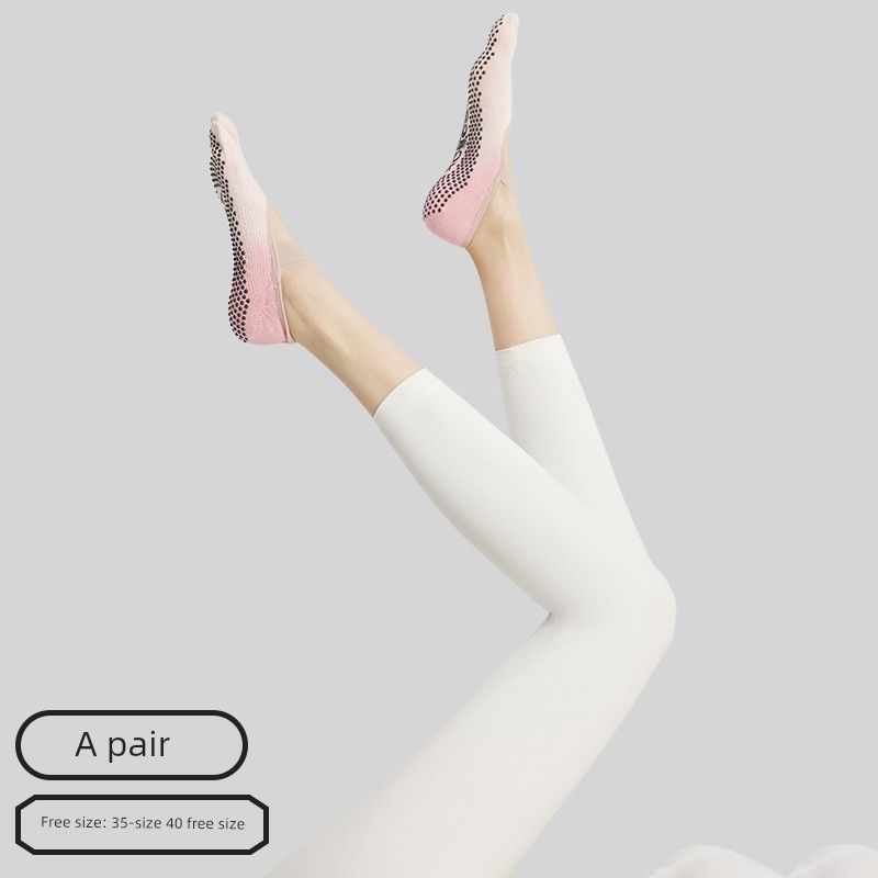 

Indoor Professional Non-Slip Yoga Socks Women s Summer Split Toe Pilates Socks Toe Socks Training Socks Sports Socks [1 pair of Non Slip grip] with five fingers_pink