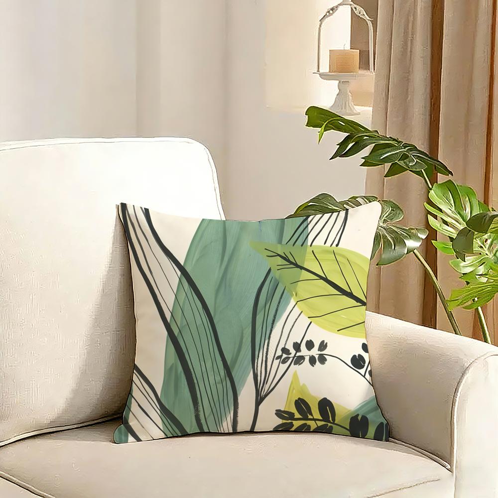 Cool Summer Prints Cushion Cover Reversible Plush Pillow Cover Soft Fluffy Home Decor for Sofa Bedroom