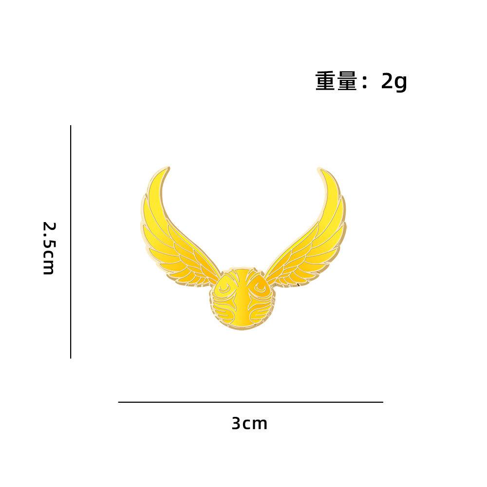 Harry Potter Peripheral Hedwig Owl Badge Sorting Hat Brooch Golden Snitch Student Bag Ornament