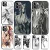 Horse Sketch Case For Oppo A5 Pro A15 A17 A57 A77 A60 A80 A40 A18 A38 A58 A78 A98 A96 A76 A16 A94 A74 A54