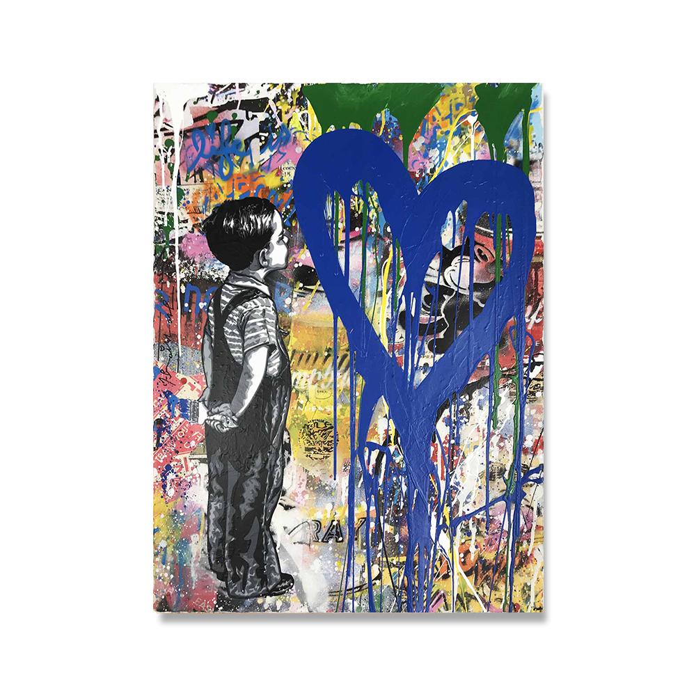 Love is The Answer Art Canvas Posters and Prints Funny Graffiti Street Art Wall Pictures for Modern Home Room Decoration Cuadros