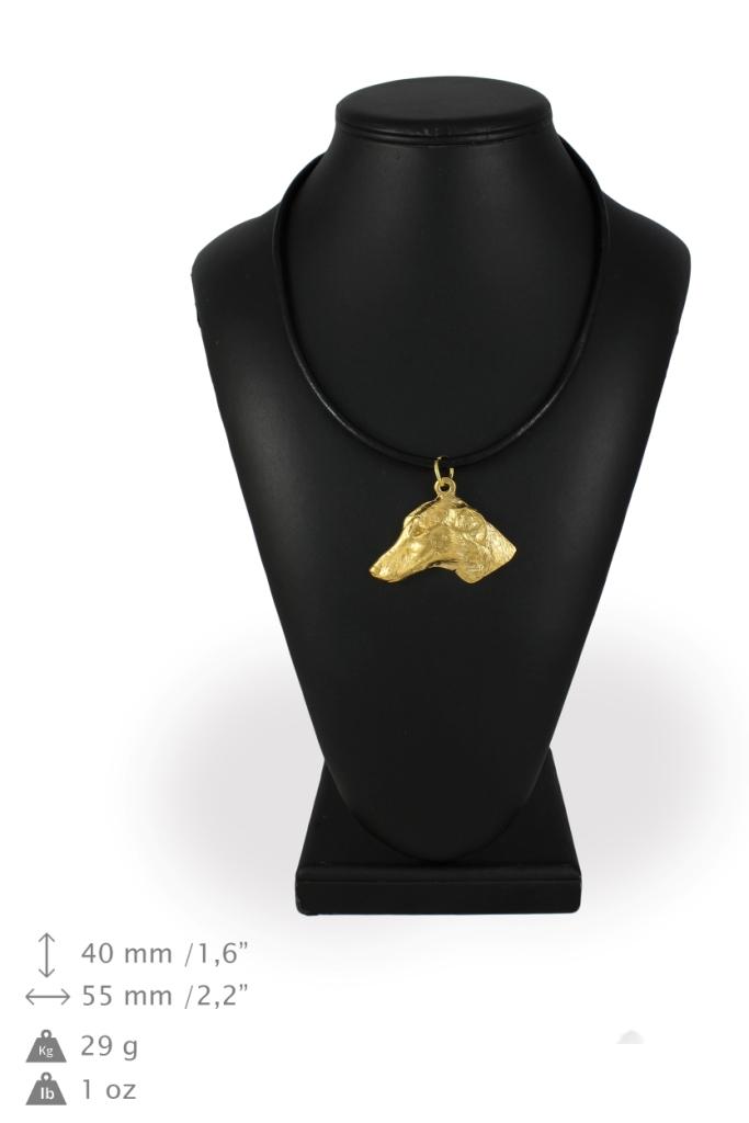 Azawakh, Tuareg Sloughi - Necklace with a Dog In a Gift Box, Gold-plated Pendant for a Dog Lover, Striking Jewelry by Art-Dog