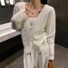 Women's Autumn and Winter V-neck Sequin Knit Cardigan Jumper