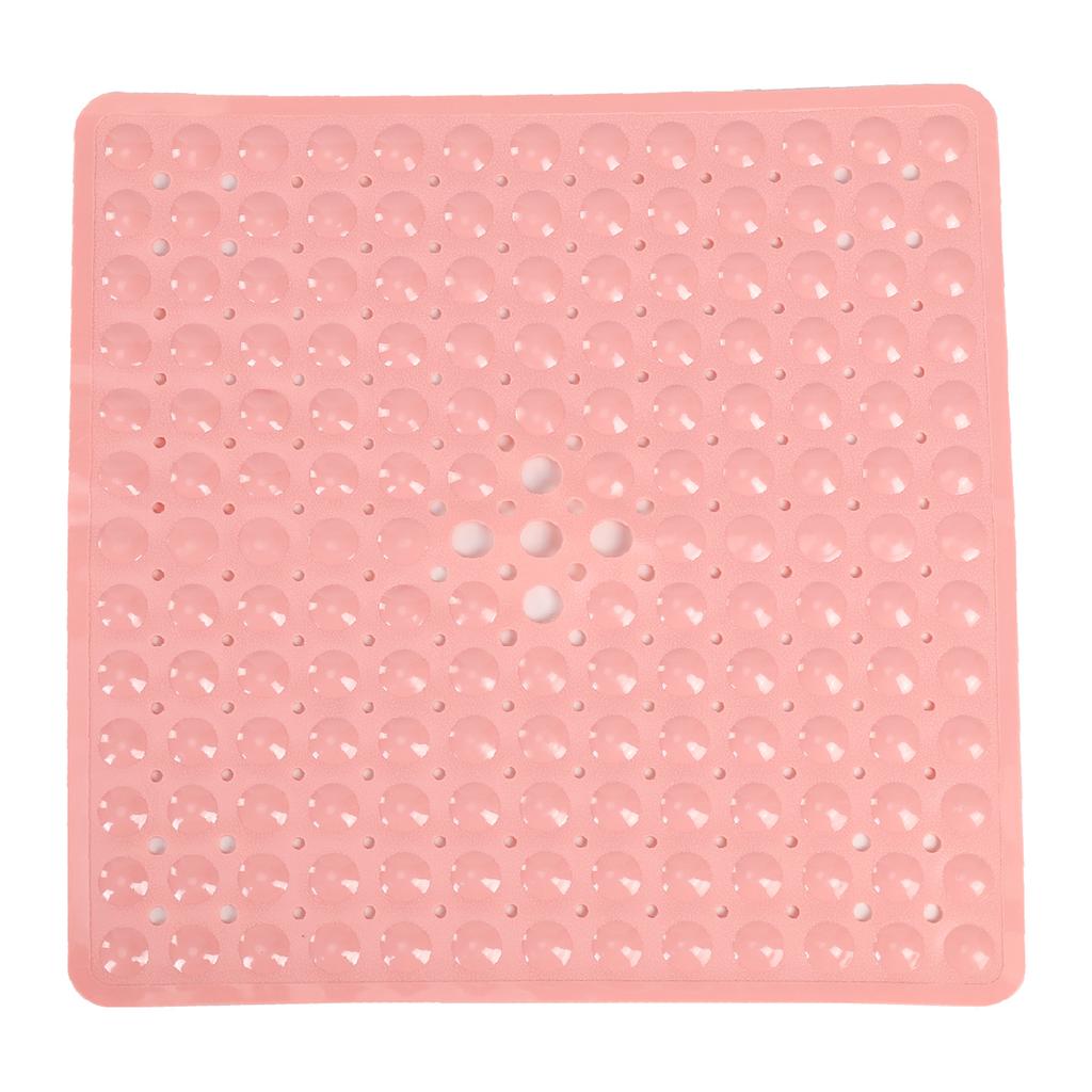 Square Bath Mat, Non-slip Bath Mat with Suction Cup, Bath Mat, Drain Hole, Machine Washable
