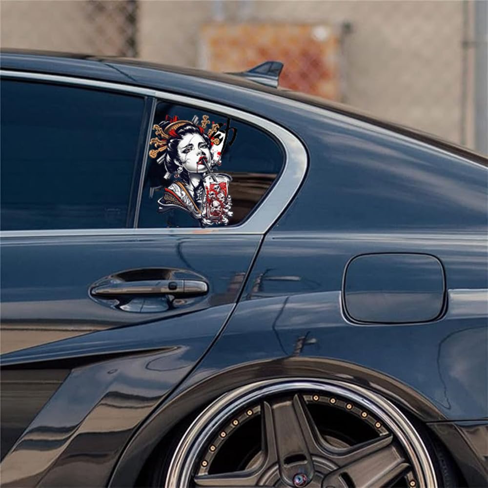 TATACLEA Japanese Geisha Car Sticker, Geisha Car Sticker, Body Scratch Sticker, Car Door Decoration