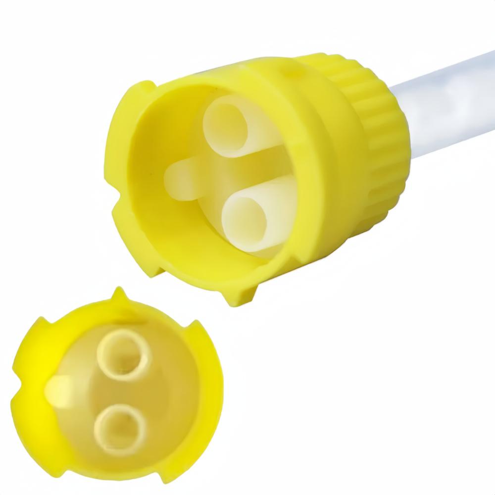 50pcs Dental Mixing Tips Disposable Silicone Rubber Mixing Head Dentistry Materials Silicone Rubber Gun Conveying Mixing Tubes