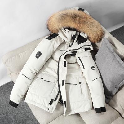 Running Men's New Korean Tooling Down Jacket Women's Mid-length Thickened 2021 Winter Loose Couple Jacket Tide