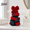 Full Shape Christmas Bow Velvet Tree Decoration Shaped Non-deformable Fabric Tabletop Ornament