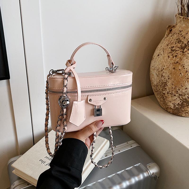 Niche fashion versatile handbag small bag women's 2025 summer chain bucket bag single shoulder messenger box bag