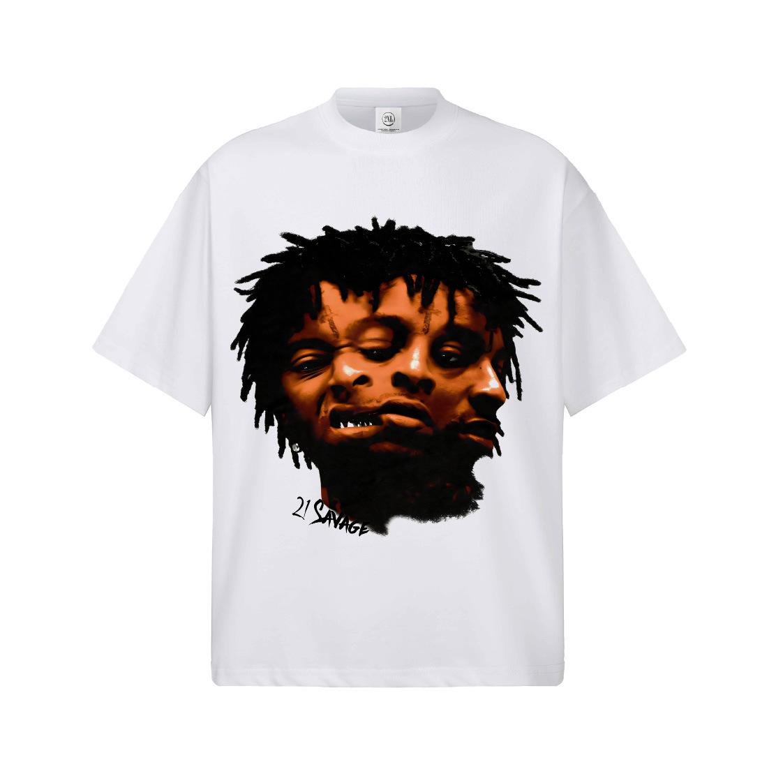 21 Savage Graphic TShirt Unisex Oversized Hip Hop Rapper Casual Cotton Short Sleeve Urban Streetwear Trendy For Youth S