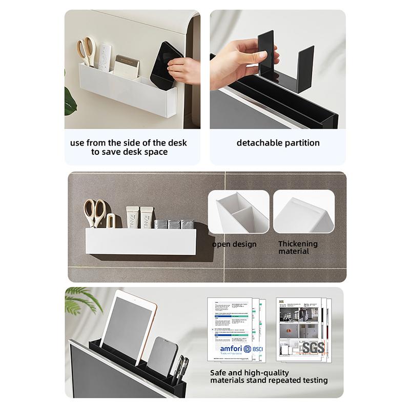 Wall Mounted Remote Control Organizer Box Space Saving TV Countertop Sorting Rack for Living Room Bedroom Hotel Room Use
