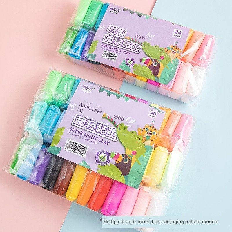 

Сделай сам 24 цвета Детская нетоксичная ручная работа Сверхлегкая глина 24 color +36 color [60 packets]/send tools