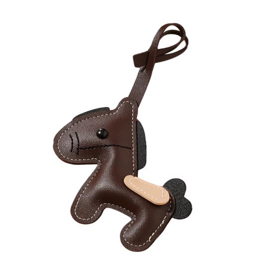 Keychain Vibrant Color Faux Leather Horse Design Key Chain with Lanyard Backpacks Car Keys Handbags Bag Accessory