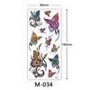 Waterproof Three-Dimensional Color Print Tattoo Sticker, Butterfly Flower Animal Tattoo