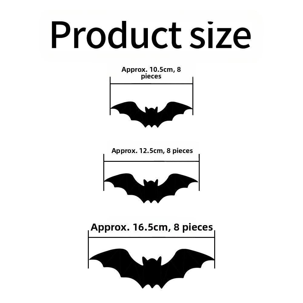 3D Bat LED Decoration Removable LED Lighted Stickers Creative Glow in the Dark Wall Stickers Spider Atmosphere Halloween Decor