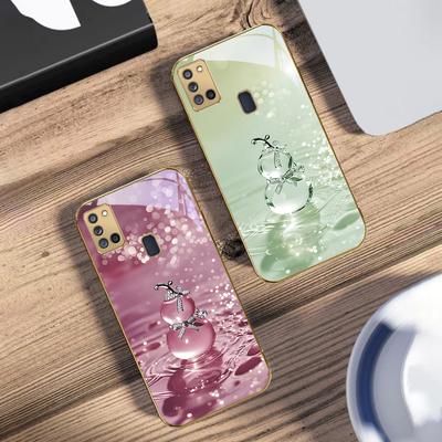 Zucca d'oro fortunata per Samsung A 31 32 A33 A34 35 14 A15 13 16 25 26 50 52 53 54 55 56 70 71 72 73 Custodia per telefono in vetro dorato