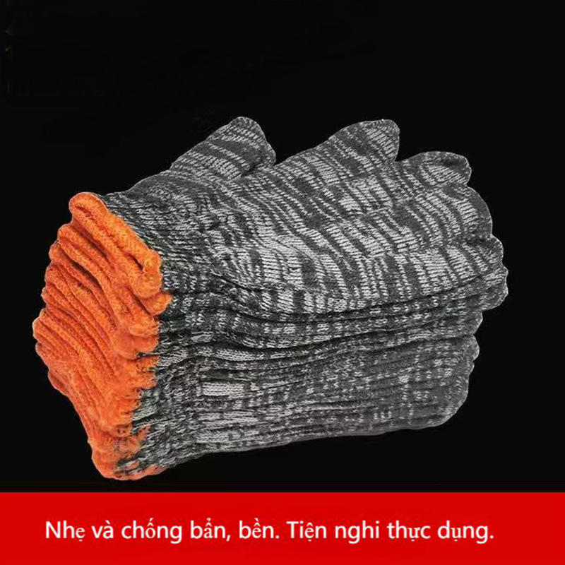 24 Pairs of Unisex Durable Fabric Work Gloves with Non-Slip Grip for Gardening and Construction