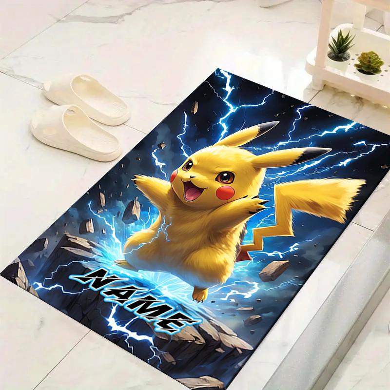 Custom 1Pc Adventure Pikachu Rug Office Carpet Indoor Outdoor Entrance Doormat Nonslip Soft And Comfortable Living Room D2915211