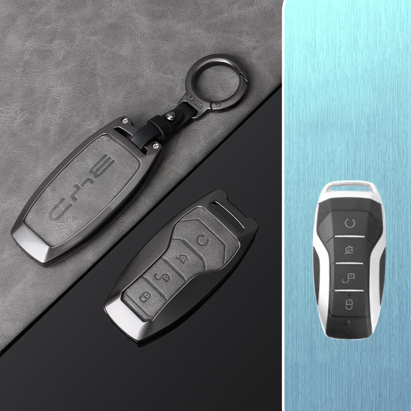 Zinc Alloy Leather Car Key Case Byd Song Plus Atto 3 Han Ev Tang Dm Qin Yin Dolphin Key Holder Car Key Case
