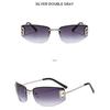 Women's sunglasses, men's and women's fashion frameless sunglasses
