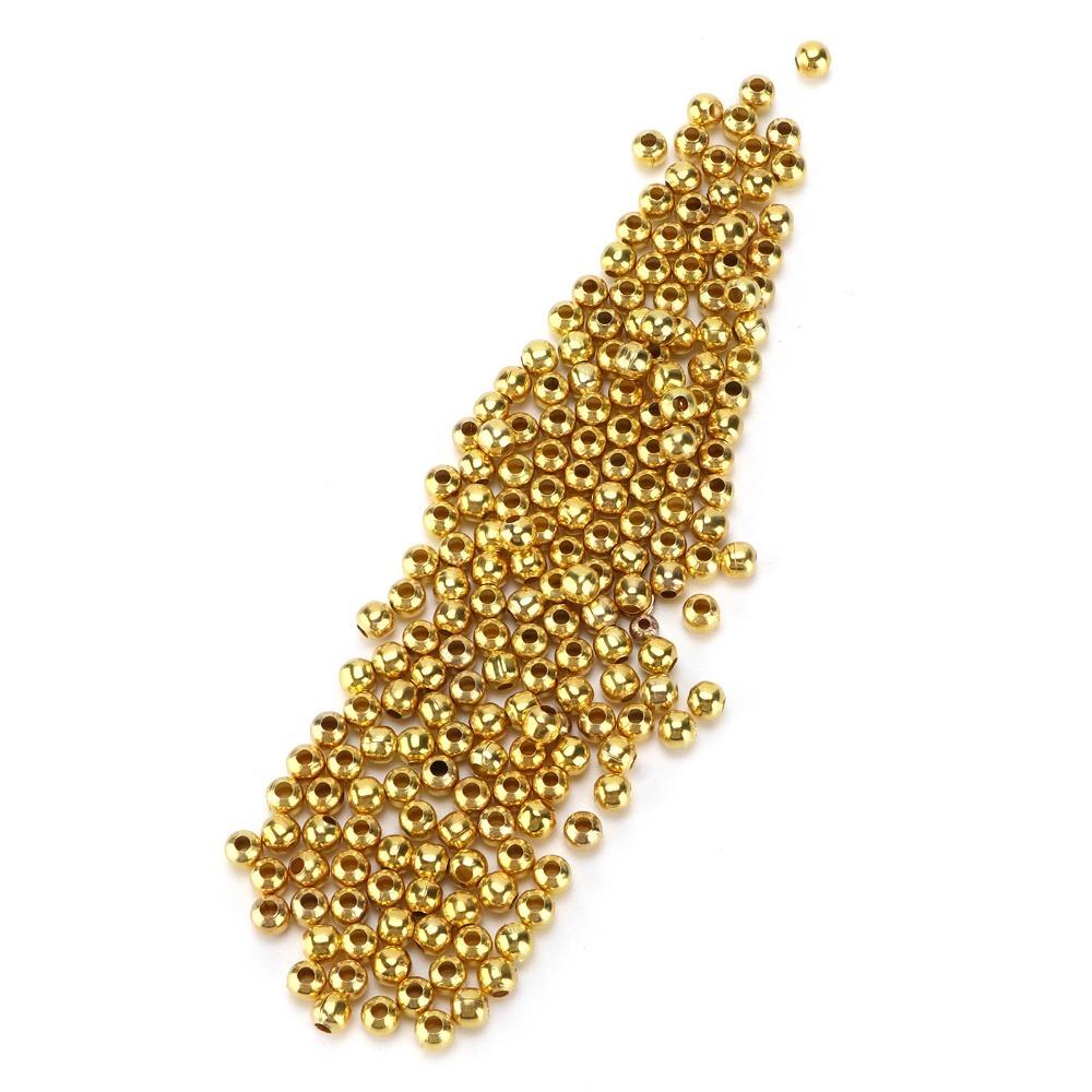 200pcs Smooth Round Jewelry Beads Ball End Spacer Beads Jewelry Tools Beading Supplies DIY Jewelry