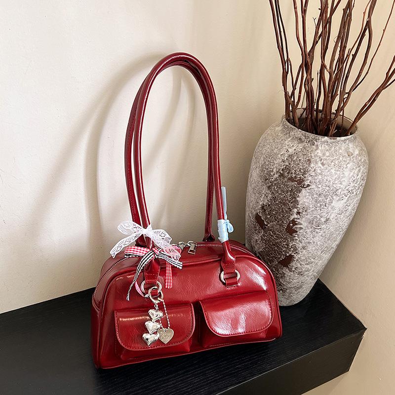 Niche Underarm Bag Women's New Large-capacity Retro Simple Commuter Bowling Fashionable Shoulder Bag