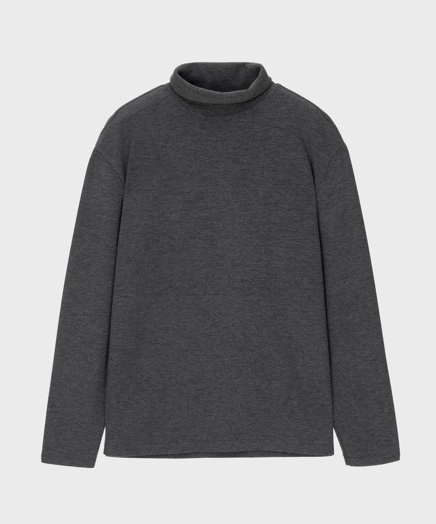 Basic House Uni Sakariba Turtleneck Long Sleeve T-Shirt Charcoal Lwts7101