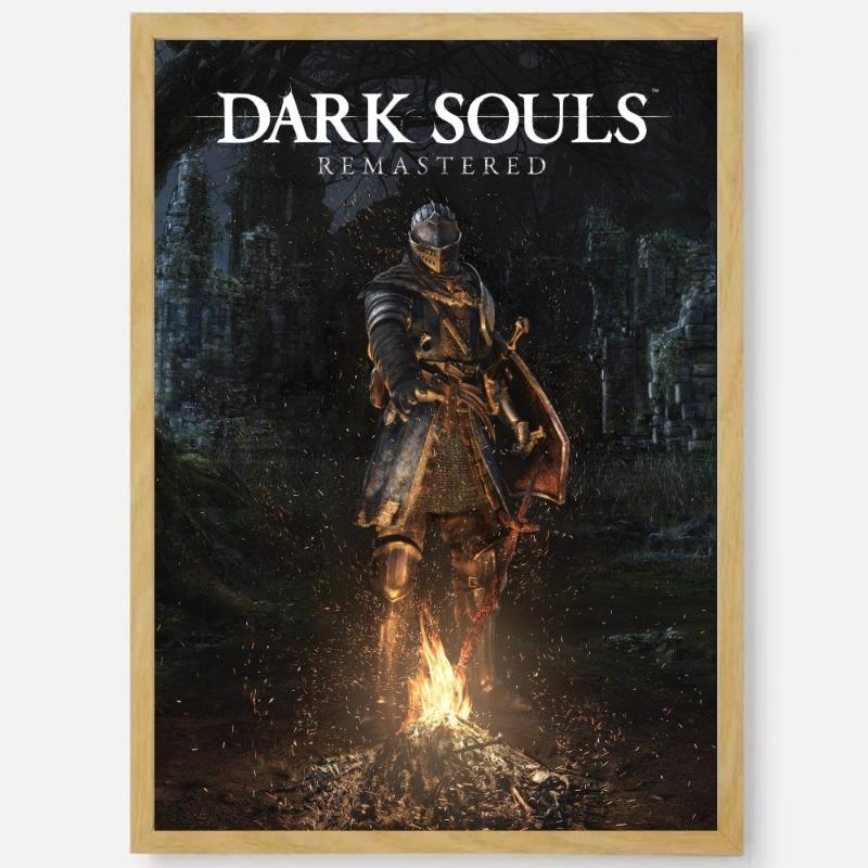 Gra D-Dark Souls 3 2 Plakat Sztuka HD samoprzylepny wodoodporny dom salon sypialnia bar estetyczna dekoracja