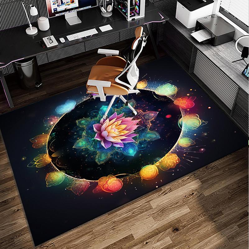 Chakra Balance Meditation Office Rug Chair Mat, Entryway Carpet, Suitable for Front Door, Bedroom, Living Room, Desk, Holiday Gift