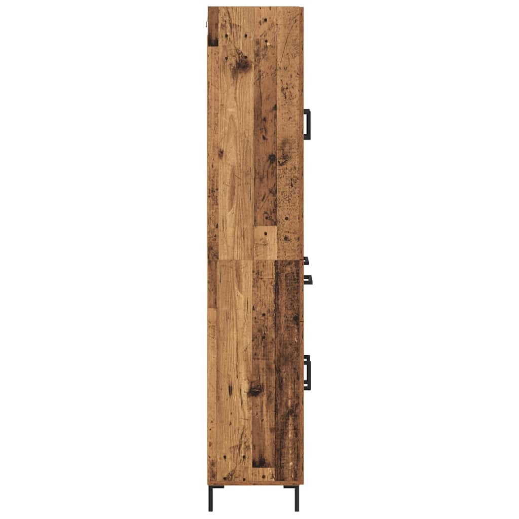Highboard with Drawers 2 pcs Reclaimed Wood Effect Particleboard