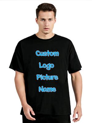 Unisex Cotton Tshirt Customized Printed T Shirt Harajuku Top DIY Your Like Photo Or Logo T-shirt Fashion Custom Tshirt Tees Tops