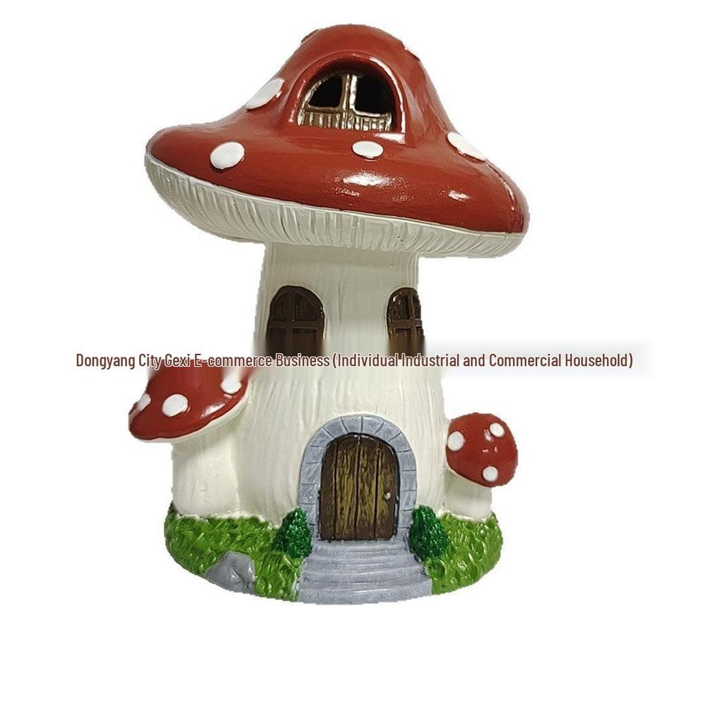Mushroom House Incense Burner: Fairy Tale Resin Ornament