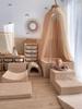 Dry Pool 110x30cm Velvet Soft Beige with 400 Balls: Beige, White, Silver