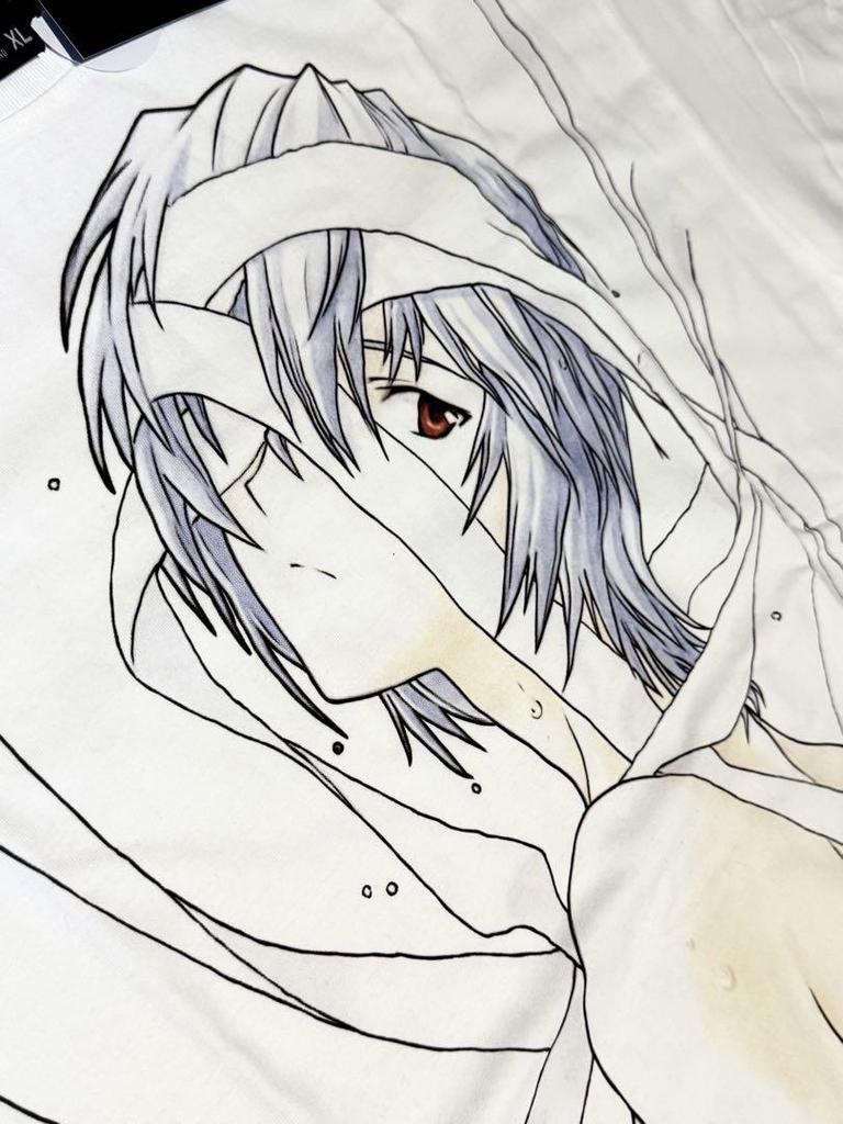 [USED] Evangelion Ayanami Rei Anime T-shirt XL Size