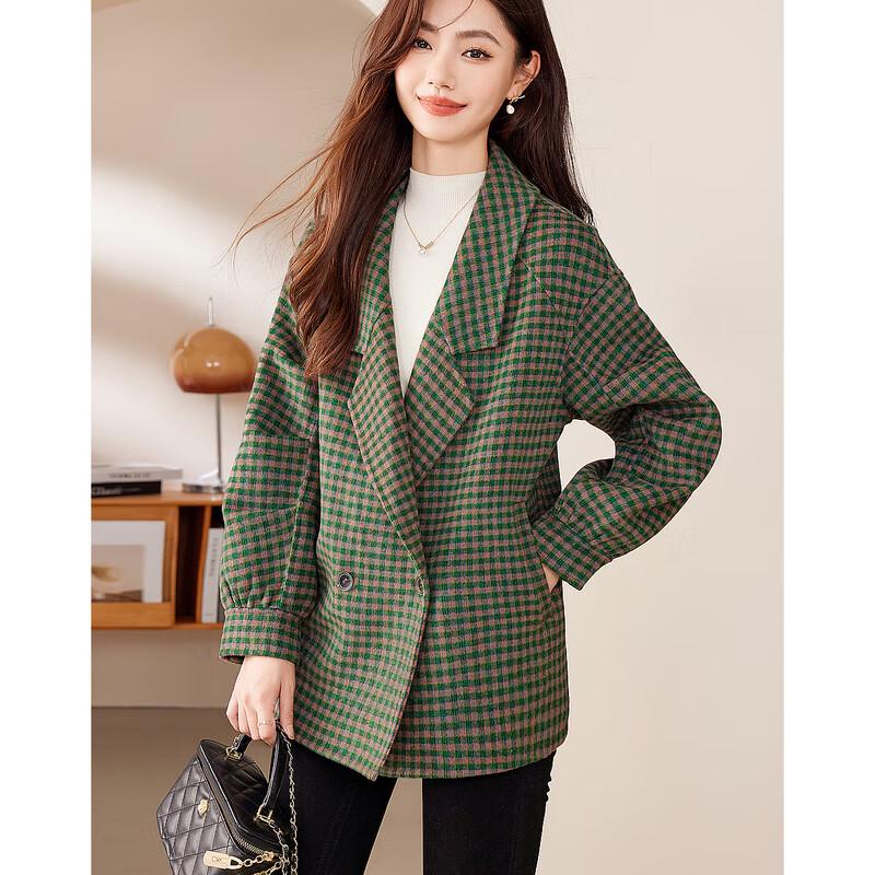Si Shui Nian Hua Women's Elegant Wool Blend Coat