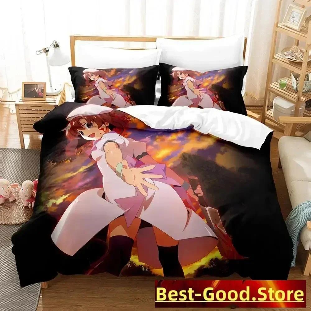 

2023 Higurashi when they cry Bedding Set Single Twin Full Queen King Size Bed Set Aldult Kid Bedroom Duvetcover Sets Anime 135x200cm