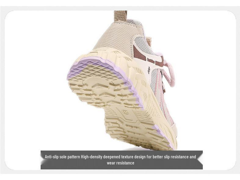 Kids' Silver Breathable Mesh Sneakers with Soft Soles - Lightweight Korean Style for Spring