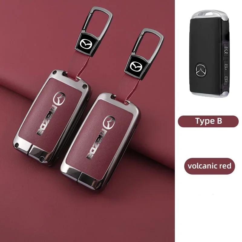 Zinc Alloy Car Key Holder for Mazda 3 5 6 SKYACTIV Axela Atenza CX30 CX5 CX8 CX9 MX5 RX8 RX7 BT50 MPV Key Case Cover Accessories FF16 l1