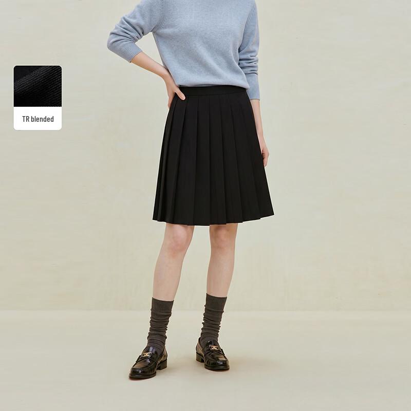 INMAN Women s Academy Style Pleated A-line Skirt M