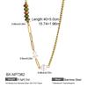 European-American Fashion Natural Stone & Freshwater Pearl Gold-Plated Stainless Steel Necklace