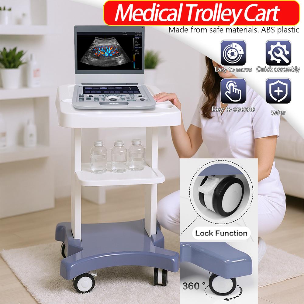 Medical Trolley Cart Mobile Ultrasound Cart Beauty Storage Utility Cart for Dental Clinics Hospitals & Beauty Salons