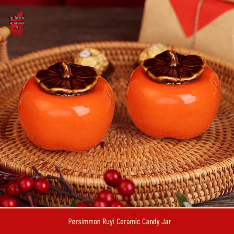 Persimmon Ruyi Wedding Candy Gift Box for Guests