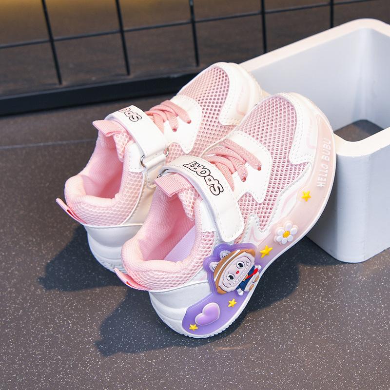 Girls Cartoon Sneakers Breathable Soft Sole Casual Shoes For Spring And Autumn Toddler Baby Single Shoes